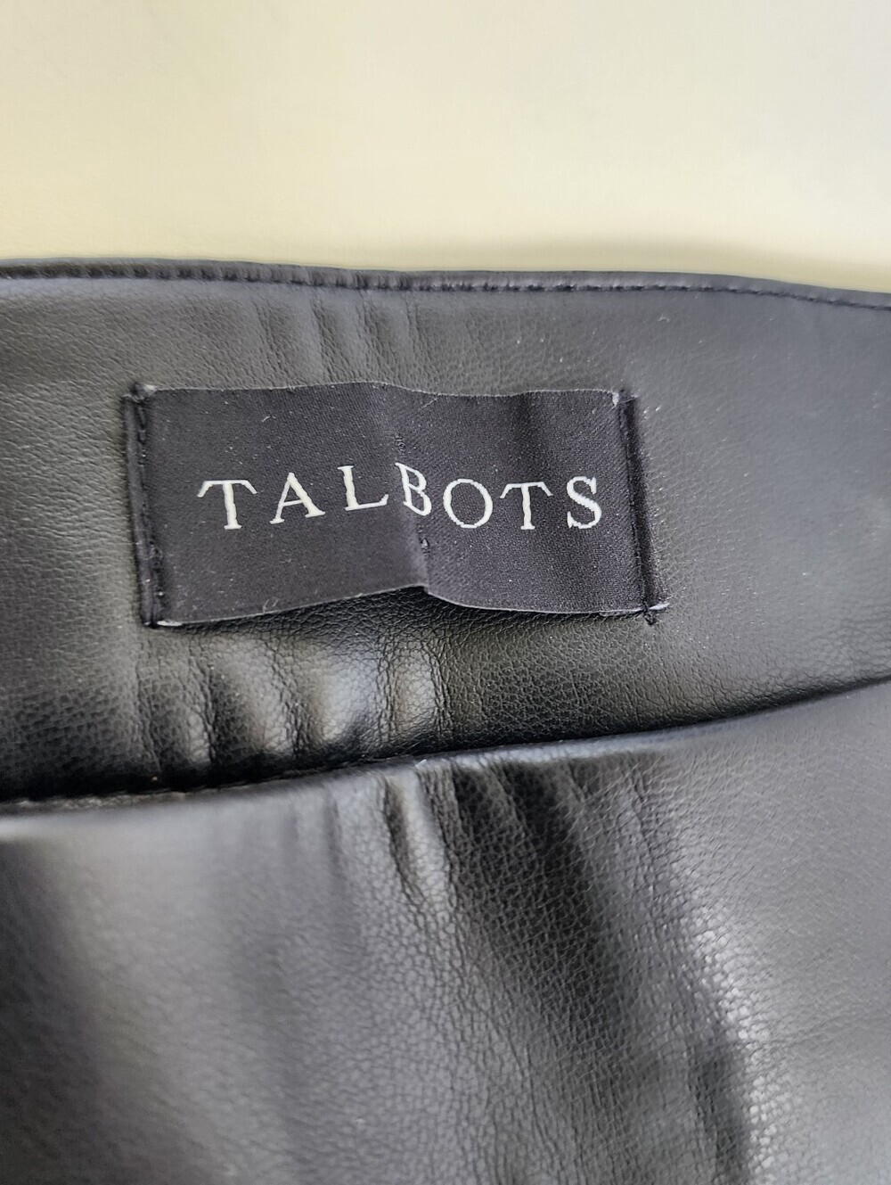 Talbots Portland Faux Leather Leggings Womens Skinny Pants Stretch Black Sz 14 - Picture 9 of 16